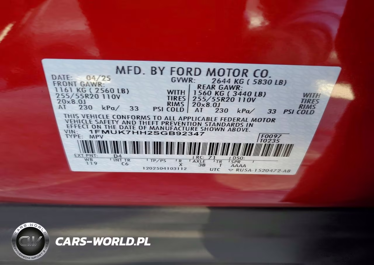 2025 Ford Explorer Platinum VIN:1FMUK7HH2SGB92347 - 13