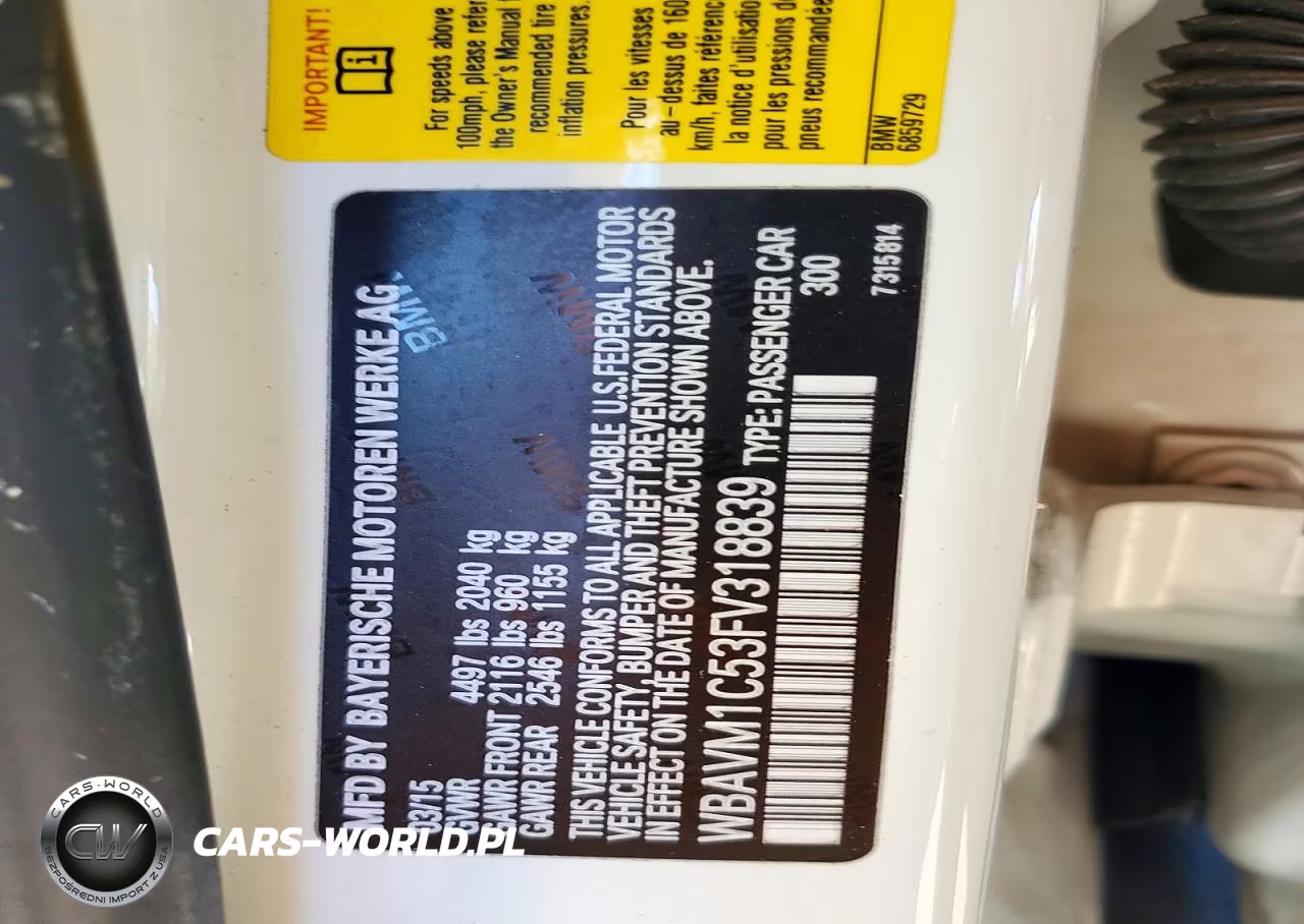 2015 BMW X1 Sdrive28I VIN:WBAVM1C53FV318839 - 12