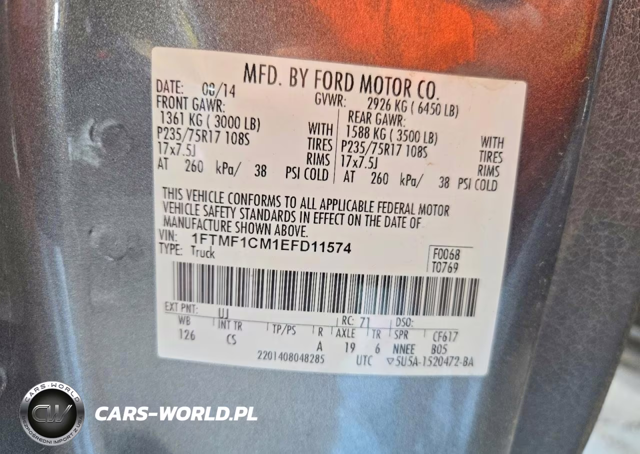2014 Ford F150 VIN:1FTMF1CM1EFD11574 - 12