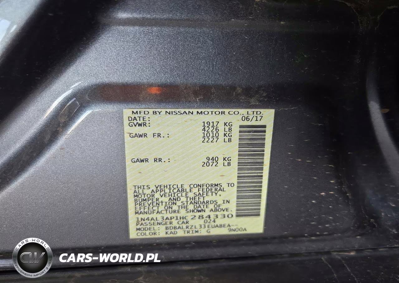2017 Nissan Altima 2.5 Sl VIN:1N4AL3AP1HC284330 - 12