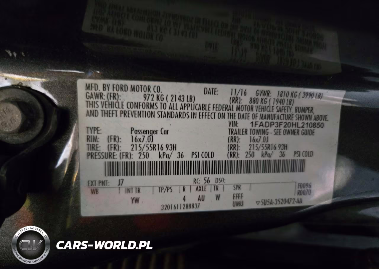 2017 Ford Focus Se VIN:1FADP3F20HL210850 - 12