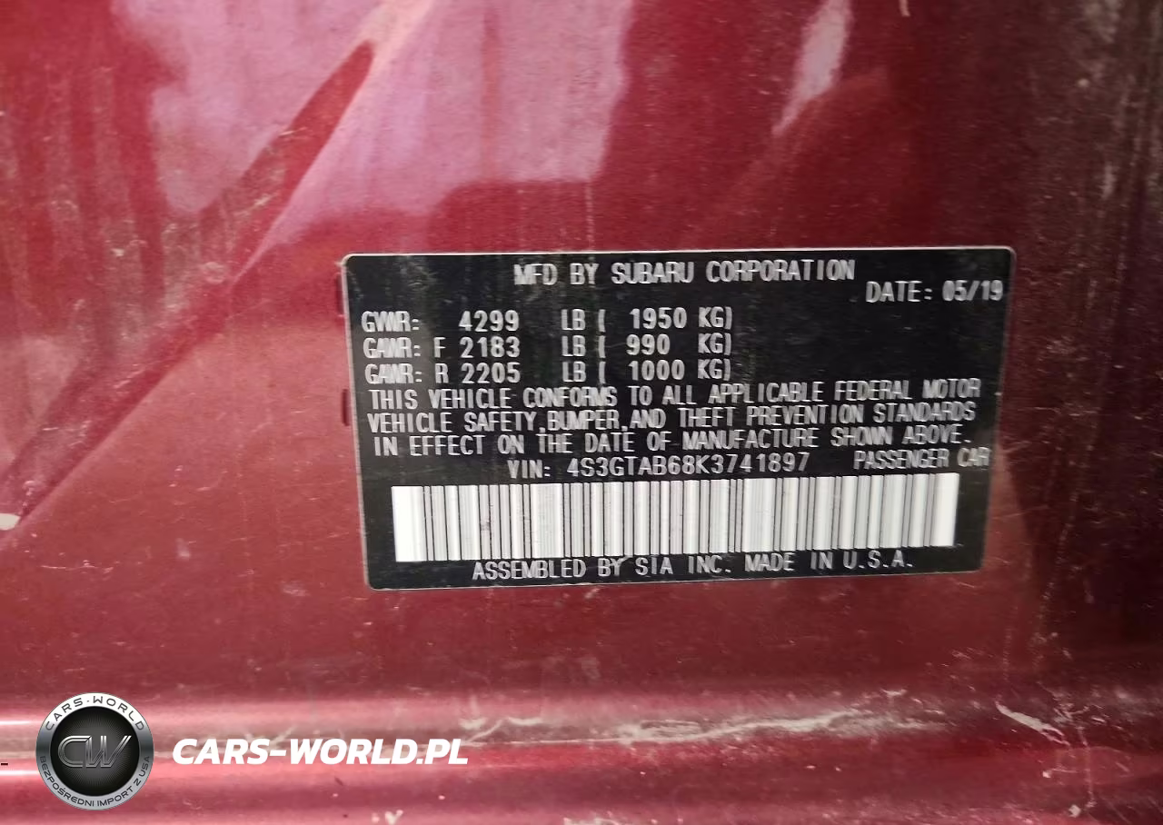2019 Subaru Impreza VIN:4S3GTAB68K3741897 - 14