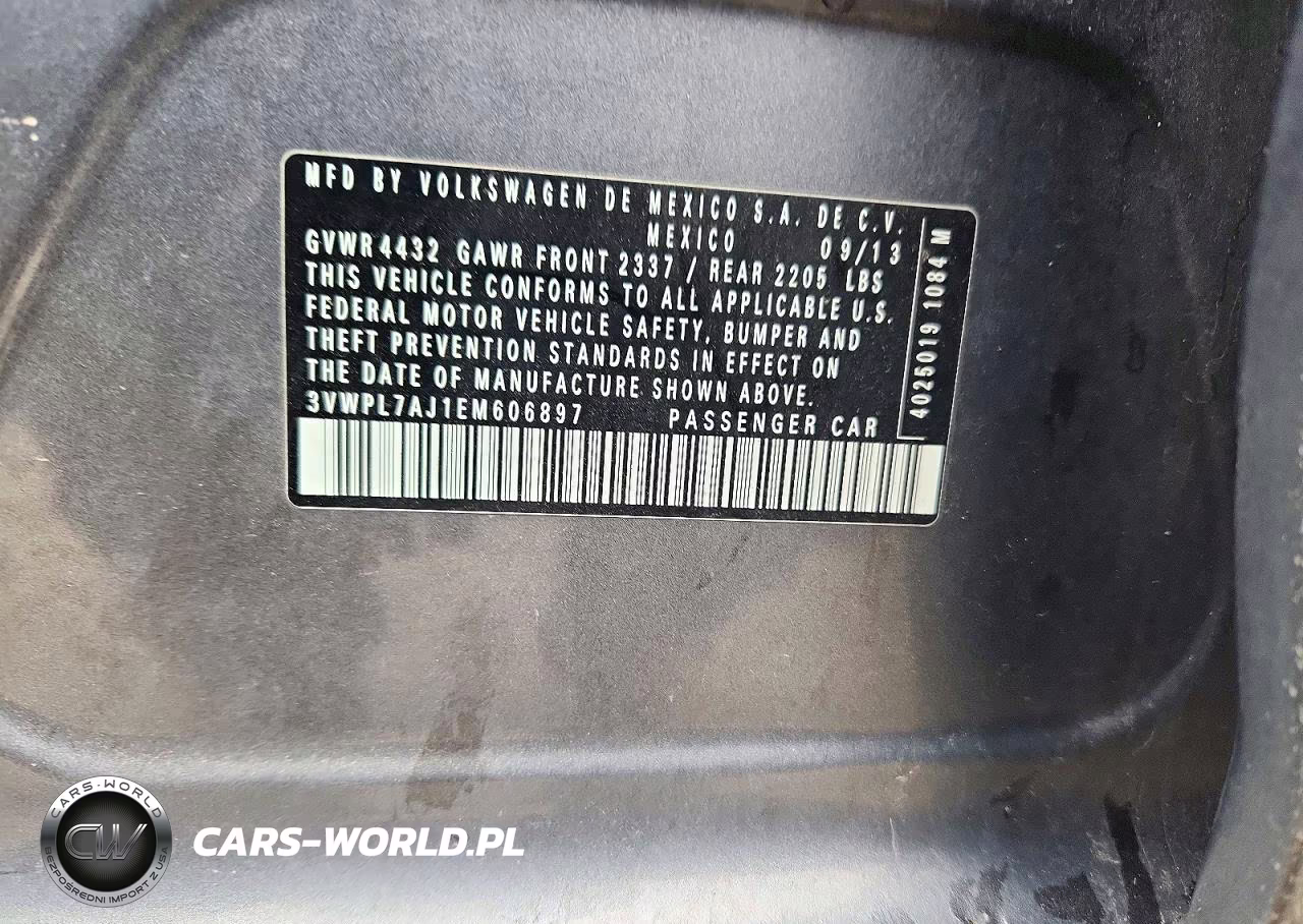 2014 Volkswagen Jetta Tdi VIN:3VWPL7AJ1EM606897 - 12