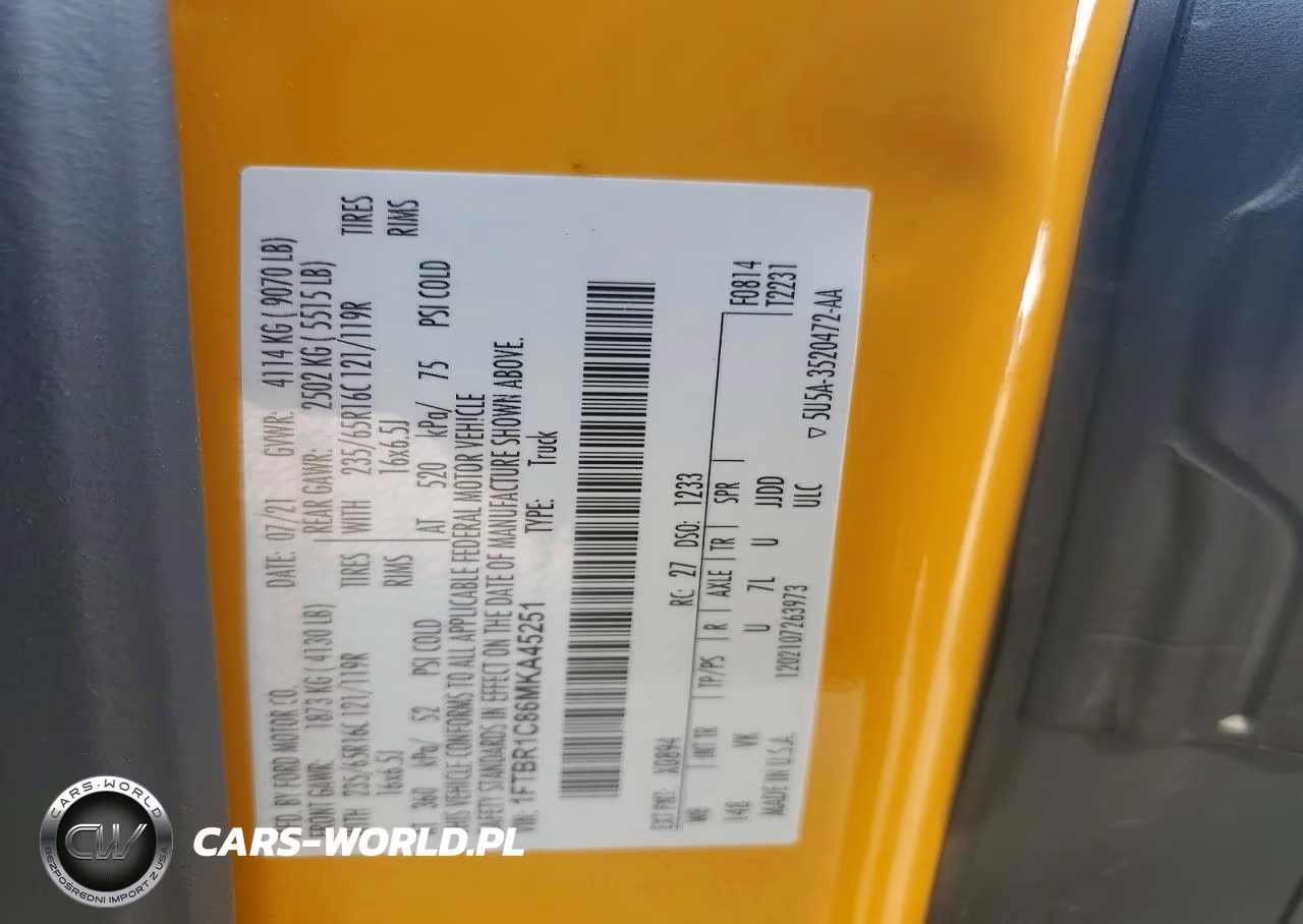 2021 Ford Transit T-250 VIN:1FTBR1C86MKA45251 - 13