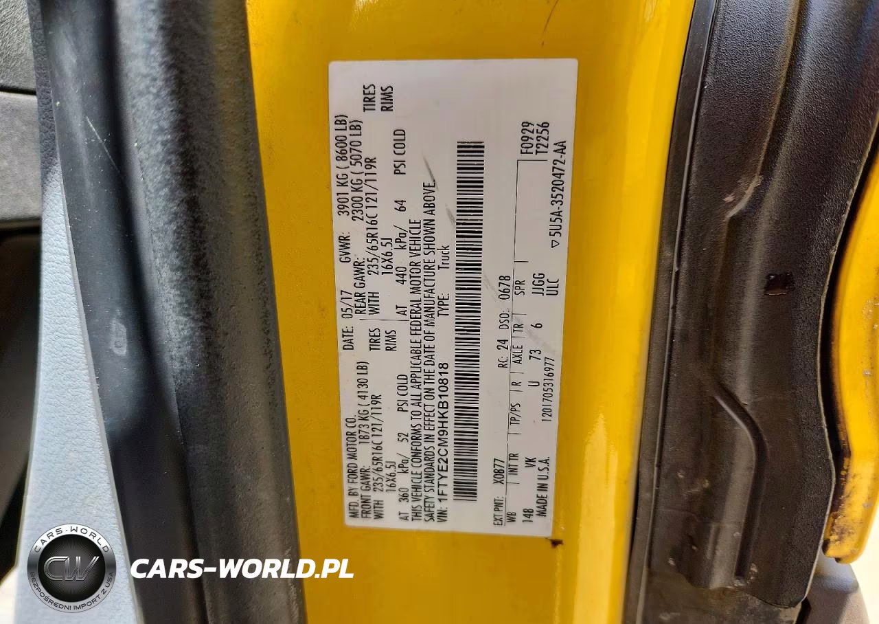 2017 Ford Trans 150 VIN:1FTYE2CM9HKB10818 - 13