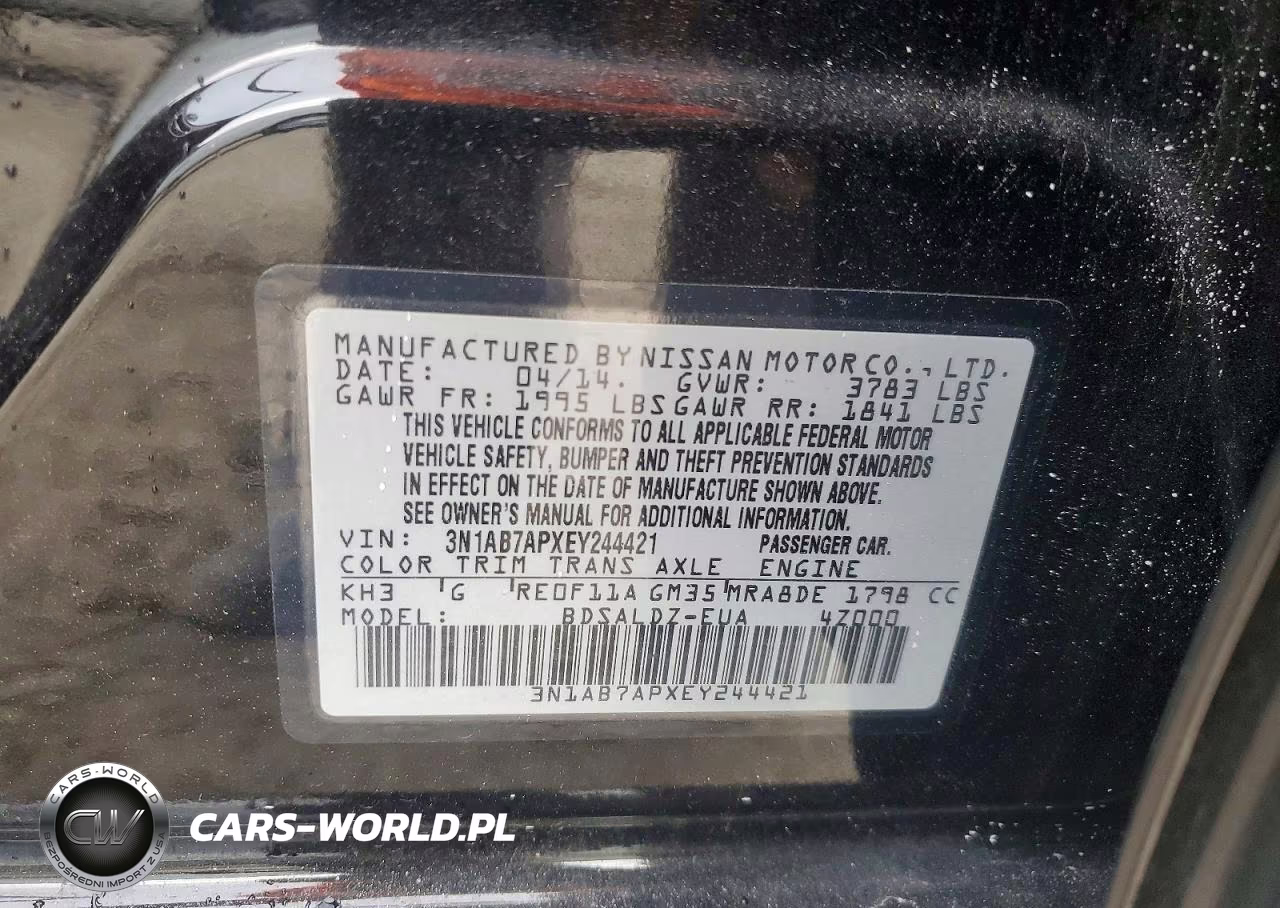 2014 Nissan Sentra Sv VIN:3N1AB7APXEY244421 - 12