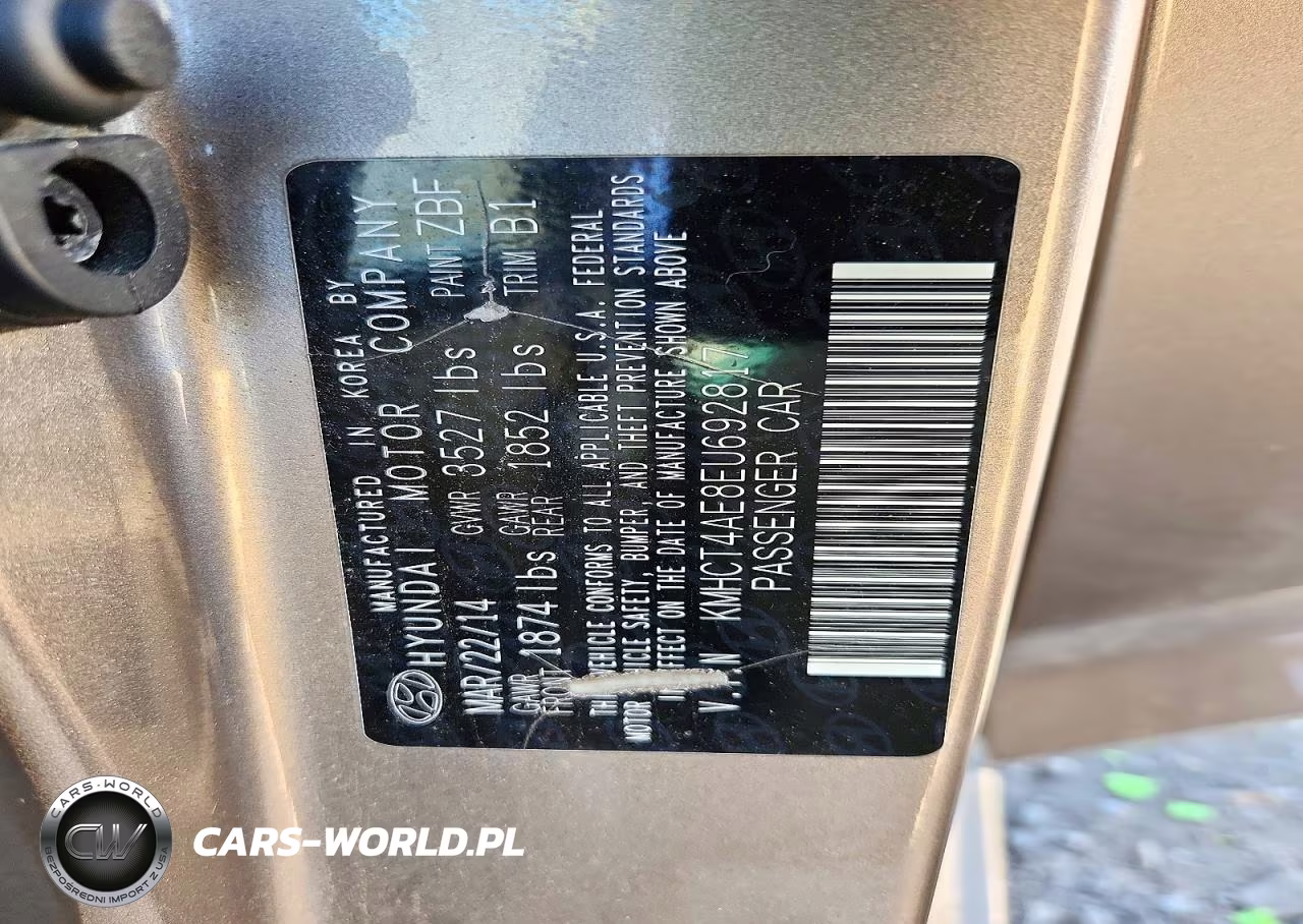 2014 Hyundai Accent Gls VIN:KMHCT4AE8EU692817 - 12