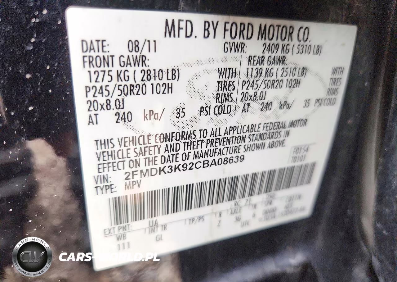 2012 Ford Edge Limited VIN:2FMDK3K92CBA08639 - 13