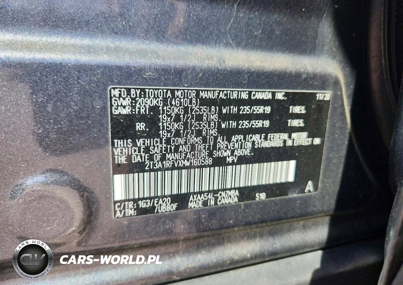 2021 Toyota Rav4 Xle Premium VIN:2T3A1RFVXMW160588 - 12