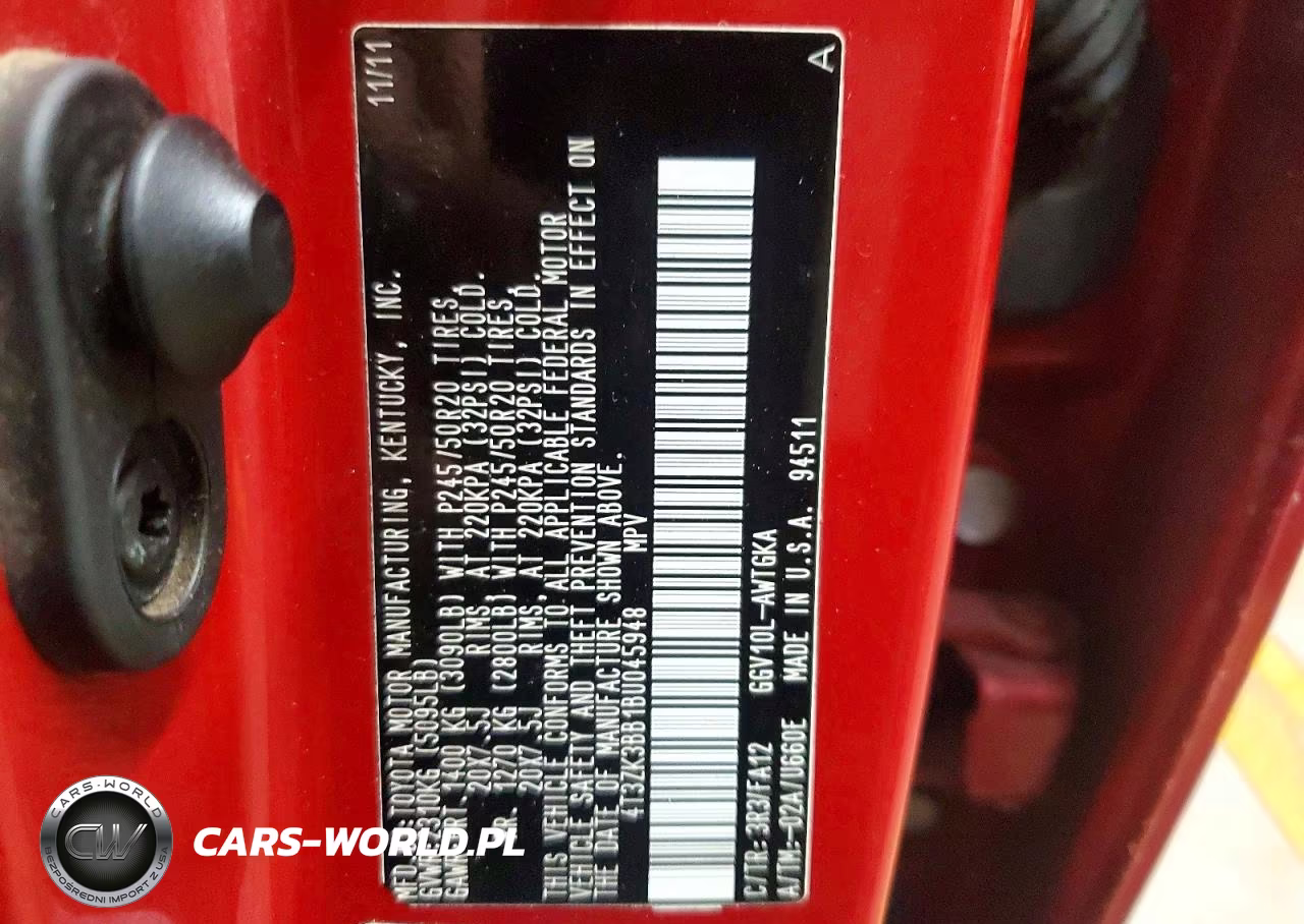 2011 Toyota Venza Fwd V6 VIN:4T3ZK3BB1BU045948 - 13
