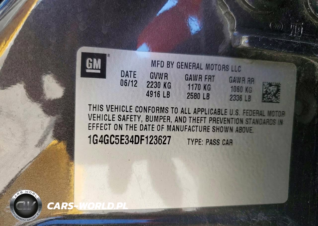 2013 Buick Lacrosse VIN:1G4GC5E34DF123627 - 12