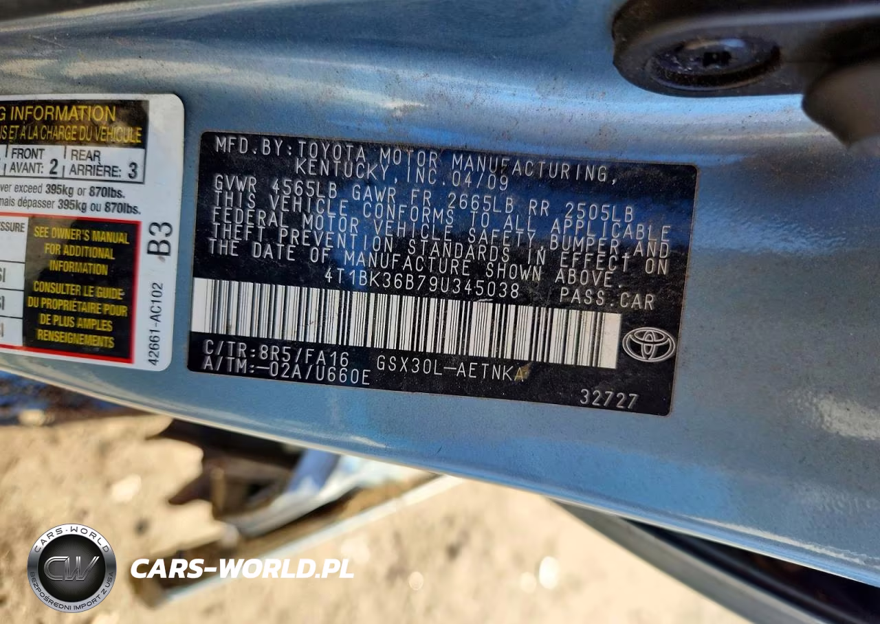 2009 Toyota Avalon Xl VIN:4T1BK36B79U345038 - 12