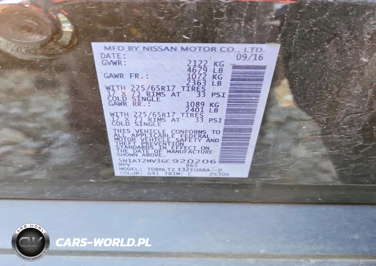 2016 Nissan Rogue Sv VIN:5N1AT2MV3GC920206 - 12
