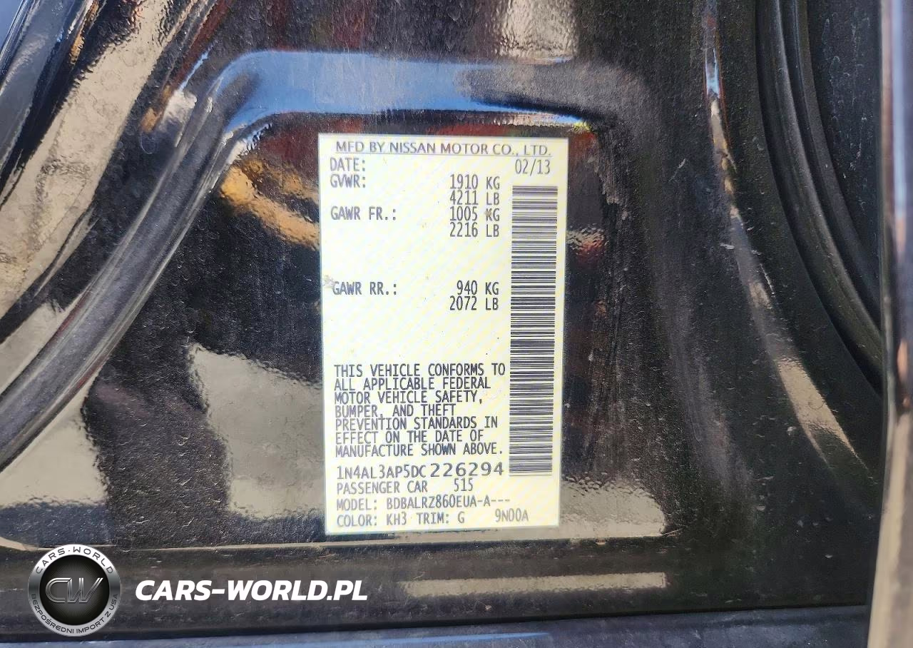 2013 Nissan Altima 2.5 VIN:1N4AL3AP5DC226294 - 13
