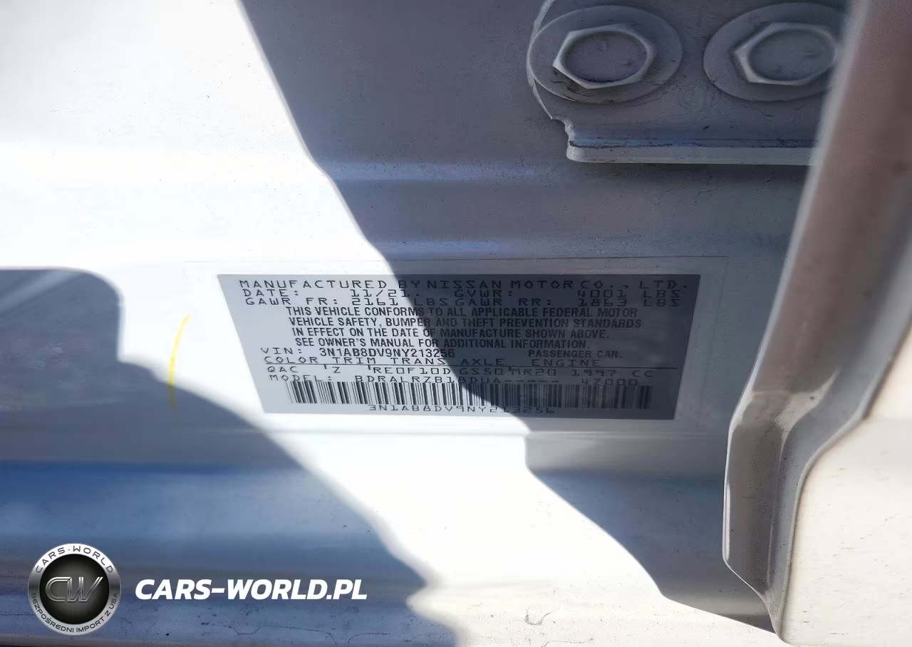 2022 Nissan Sentra Sr VIN:3N1AB8DV9NY213256 - 13