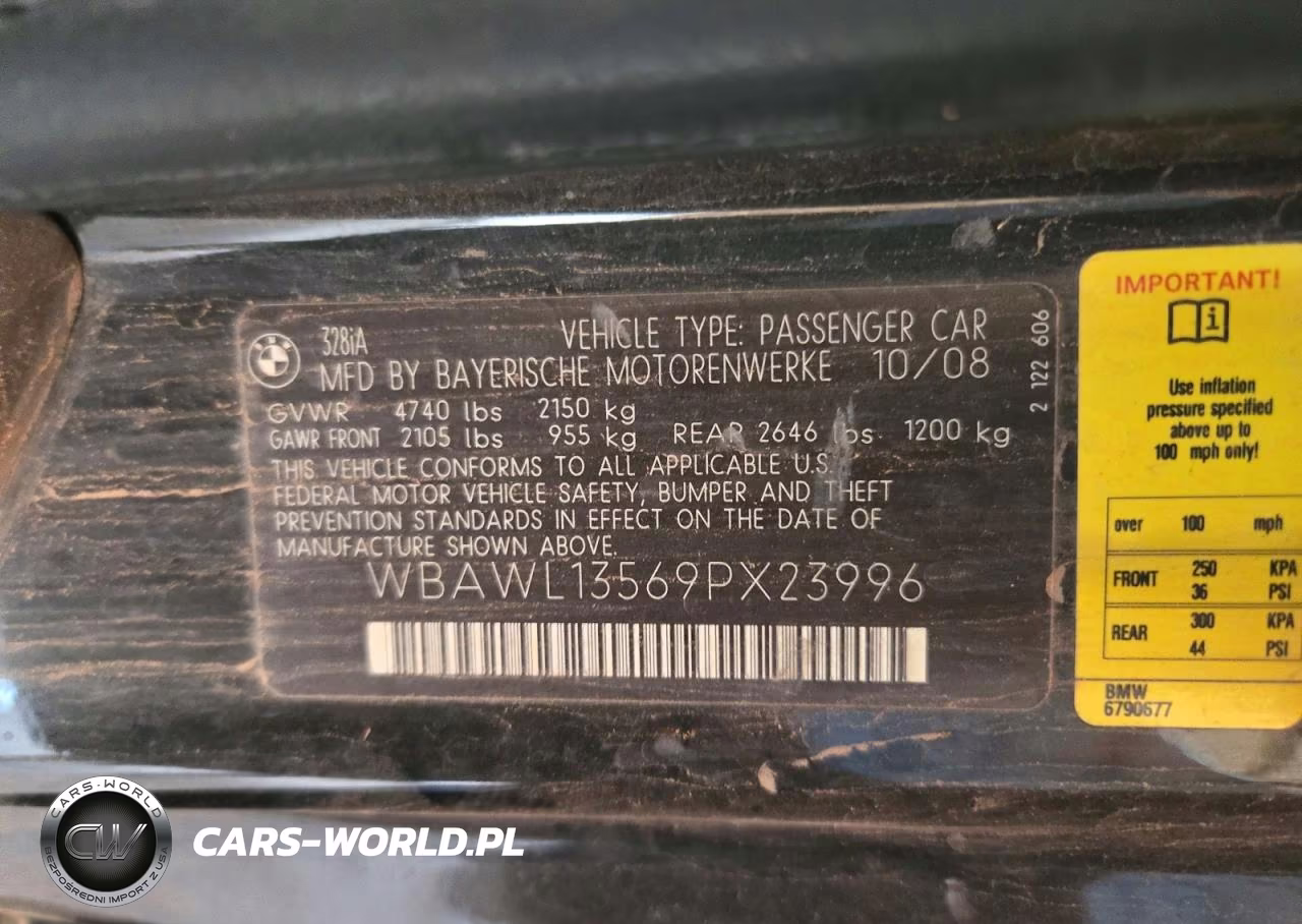 2009 BMW 328 I VIN:WBAWL13569PX23996 - 12