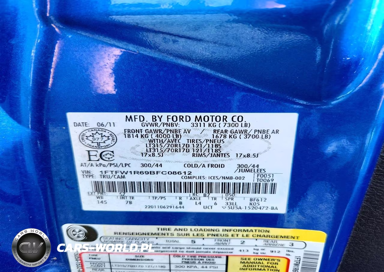 2011 Ford F150 Svt Raptor VIN:1FTFW1R69BFC08612 - 12