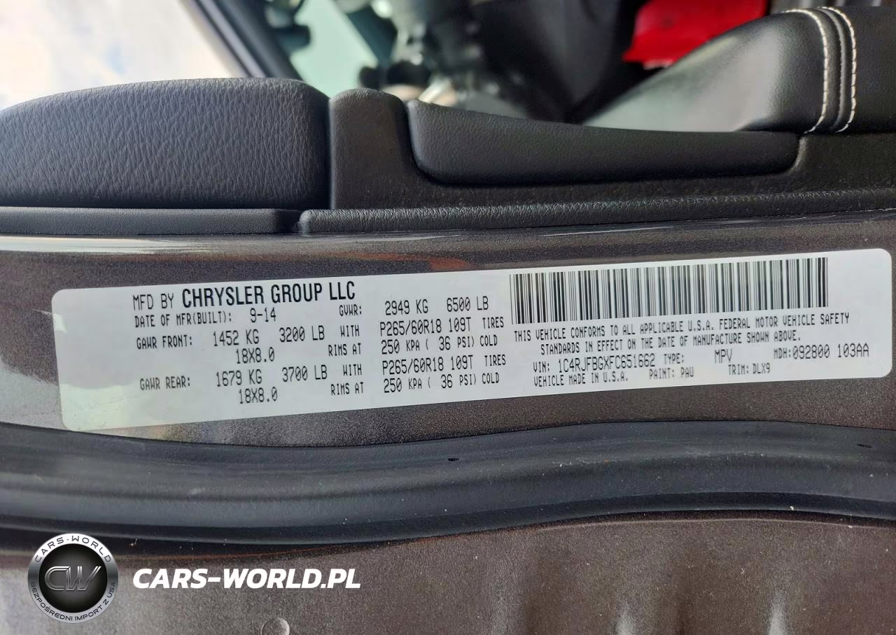 2015 Jeep Grand Cherokee Limited VIN:1C4RJFBGXFC651662 - 14