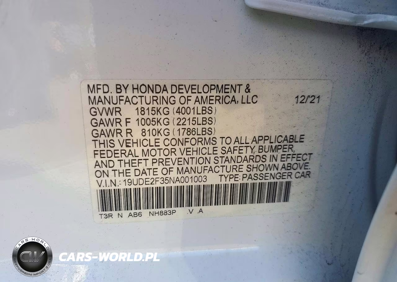 2022 Acura Ilx VIN:19UDE2F35NA001003 - 12