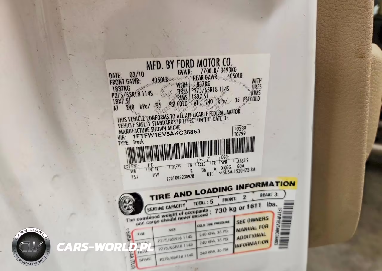2010 Ford F150 Supercrew VIN:1FTFW1EV5AKC36863 - 12