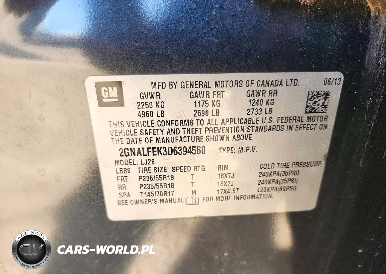 2013 Chevrolet Equinox Ltz VIN:2GNALFEK3D6394560 - 13