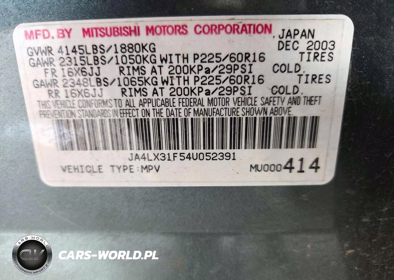 2004 Mitsubishi Outlander Ls VIN:JA4LX31F54U052391 - 12