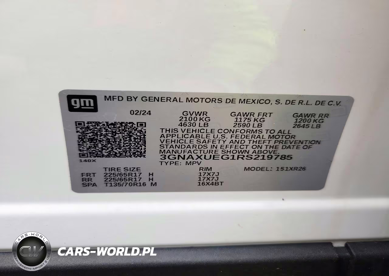 2024 Chevrolet Equinox Lt VIN:3GNAXUEG1RS219785 - 13