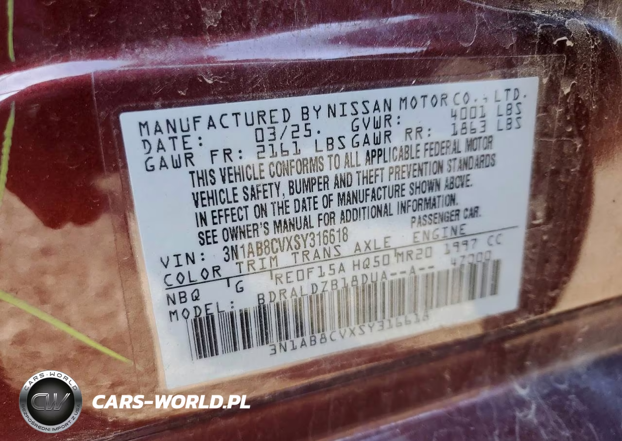 2025 Nissan Sentra Sv VIN:3N1AB8CVXSY316618 - 13