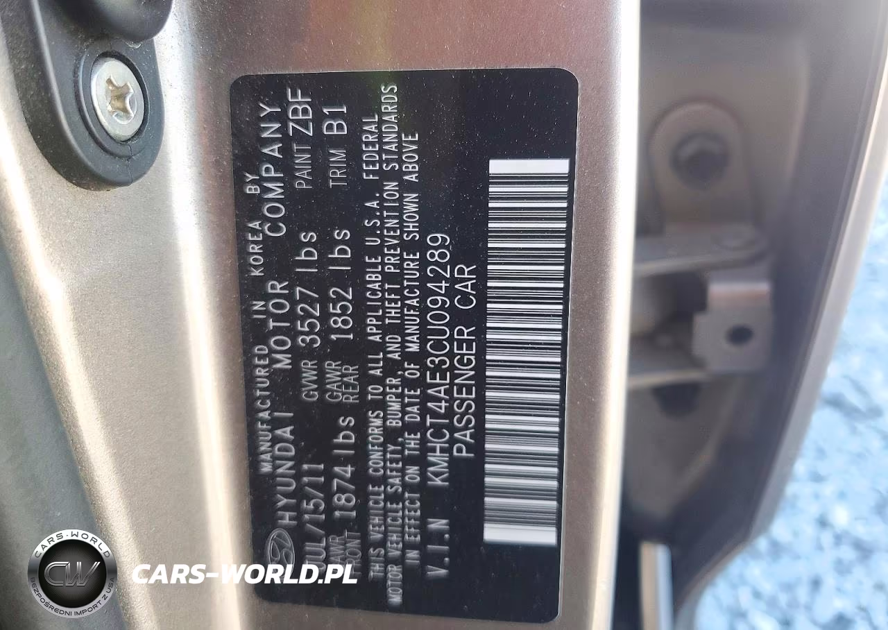 2012 Hyundai Accent Gls VIN:KMHCT4AE3CU094289 - 12