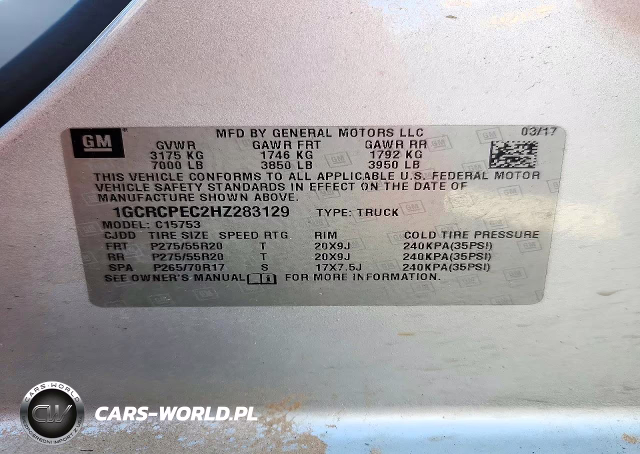 2017 Chevrolet Silverado 1500 Custom VIN:1GCRCPEC2HZ283129 - 12