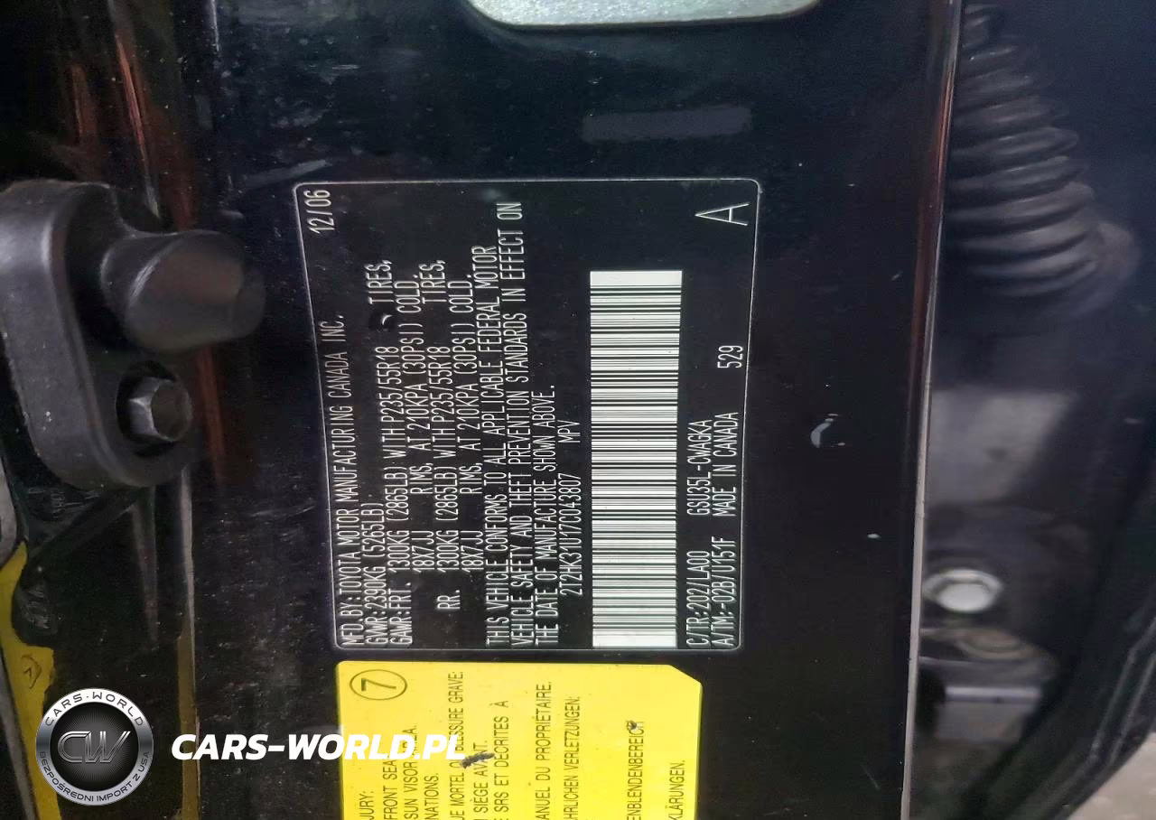 2007 Lexus Rx 350 VIN:2T2HK31U17C043807 - 13