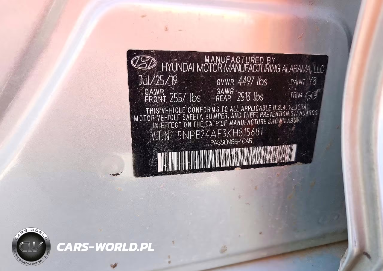 2019 Hyundai Sonata Se VIN:5NPE24AF3KH815681 - 12