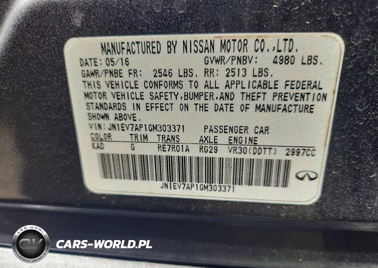 2016 Infiniti Q50 Sport VIN:JN1EV7AP1GM303371 - 12