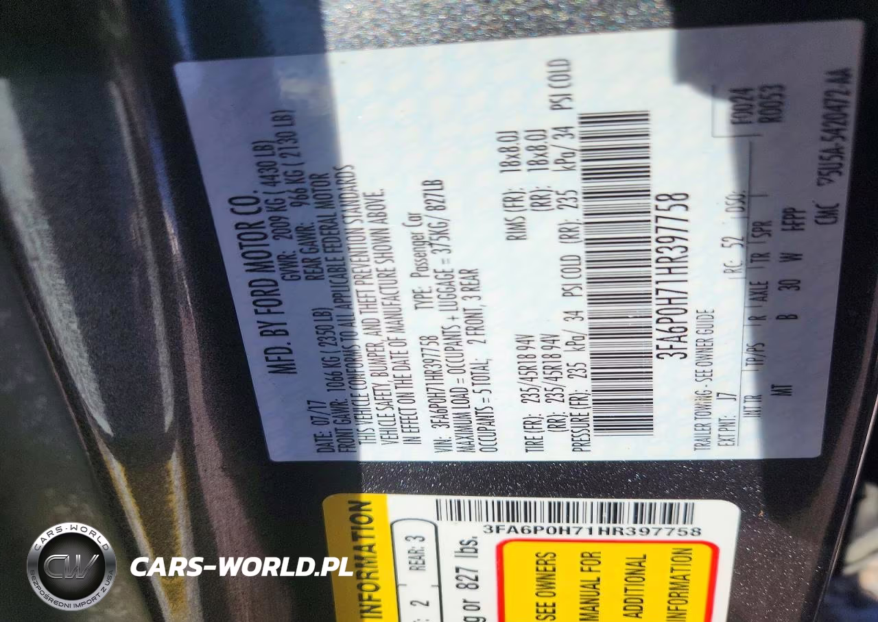 2017 Ford Fusion 4D Se Se VIN:3FA6P0H71HR397758 - 12