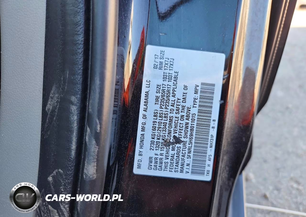 2017 Honda Odyssey Exl VIN:5FNRL5H69HB011015 - 13