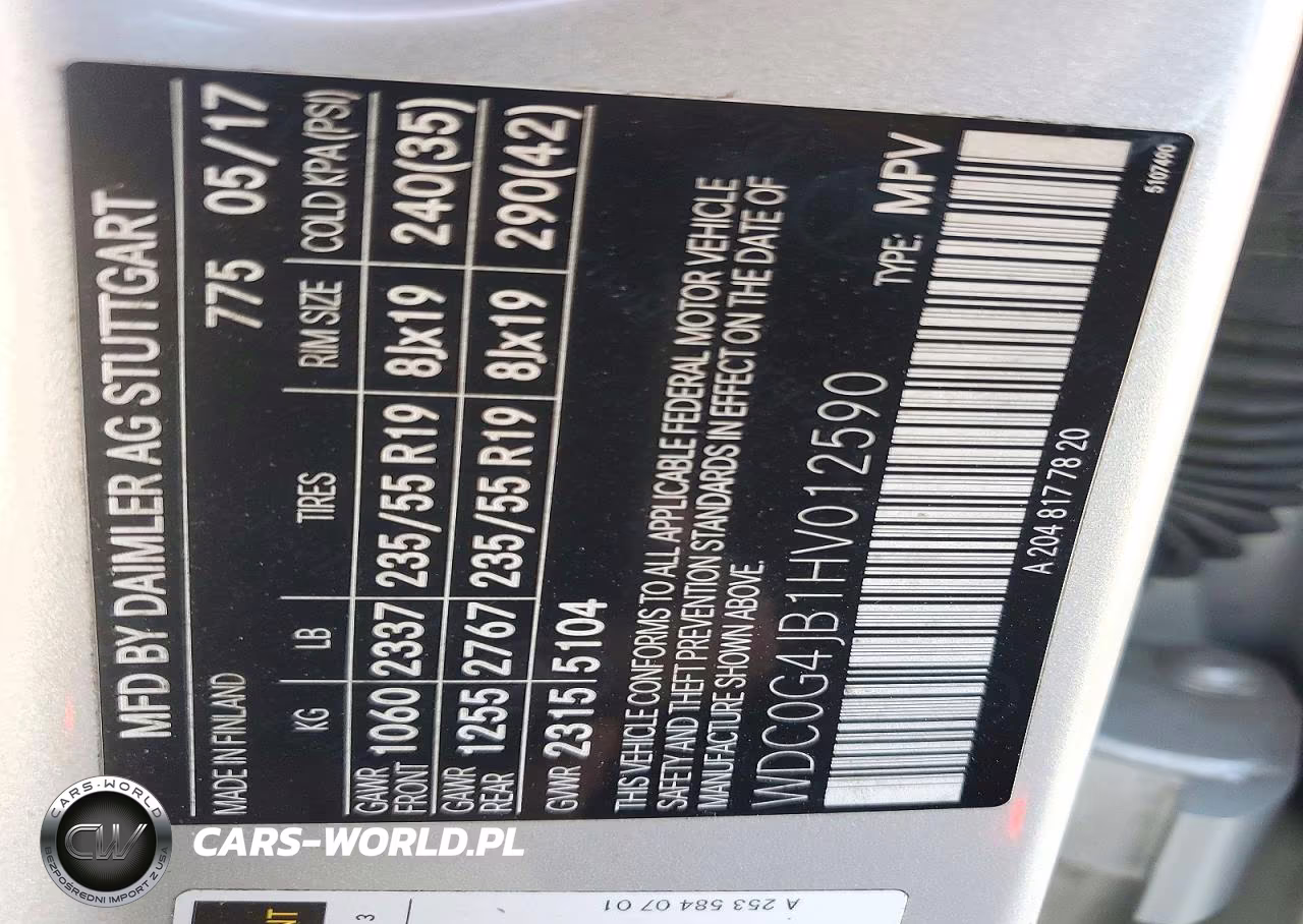 2017 Mercedes-Benz Glc 300 VIN:WDC0G4JB1HV012590 - 12