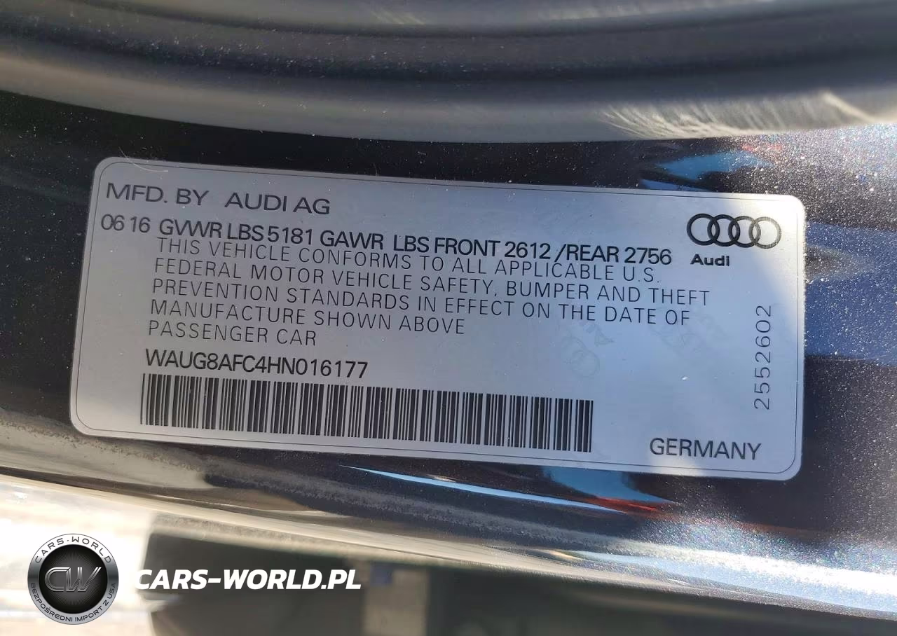2017 Audi A6 Premium Plus VIN:WAUG8AFC4HN016177 - 13