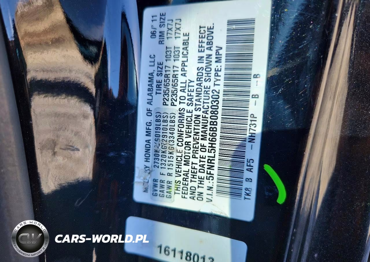 2011 Honda Odyssey Exl VIN:5FNRL5H66BB080302 - 14