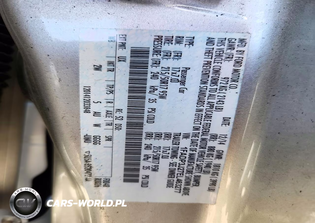 2014 Ford Focus Titanium VIN:1FADP3J27EL463277 - 12