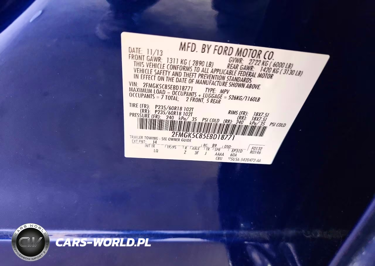 2014 Ford Flex Sel VIN:2FMGK5C85EBD18771 - 13