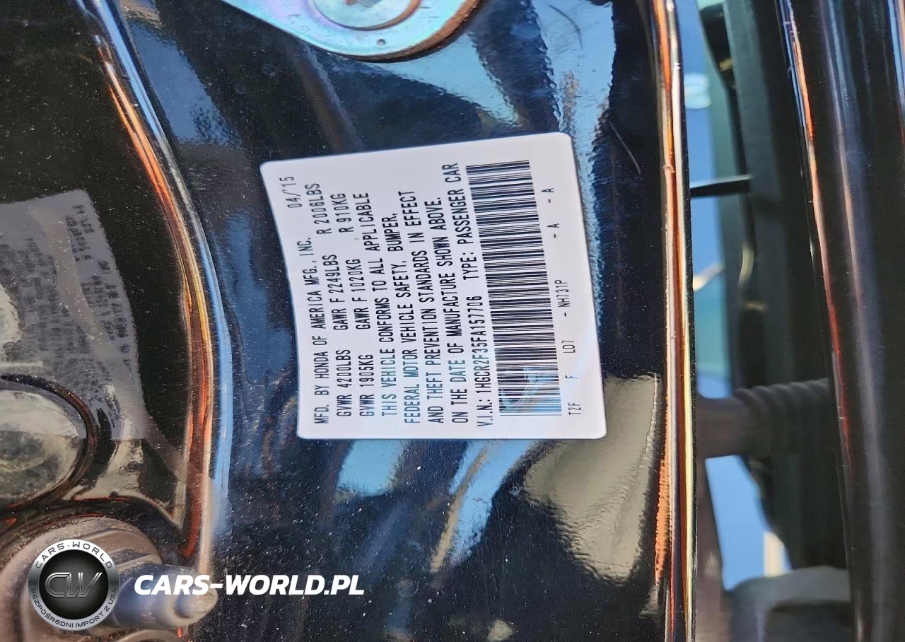 2015 Honda Accord Lx VIN:1HGCR2F35FA157706 - 13