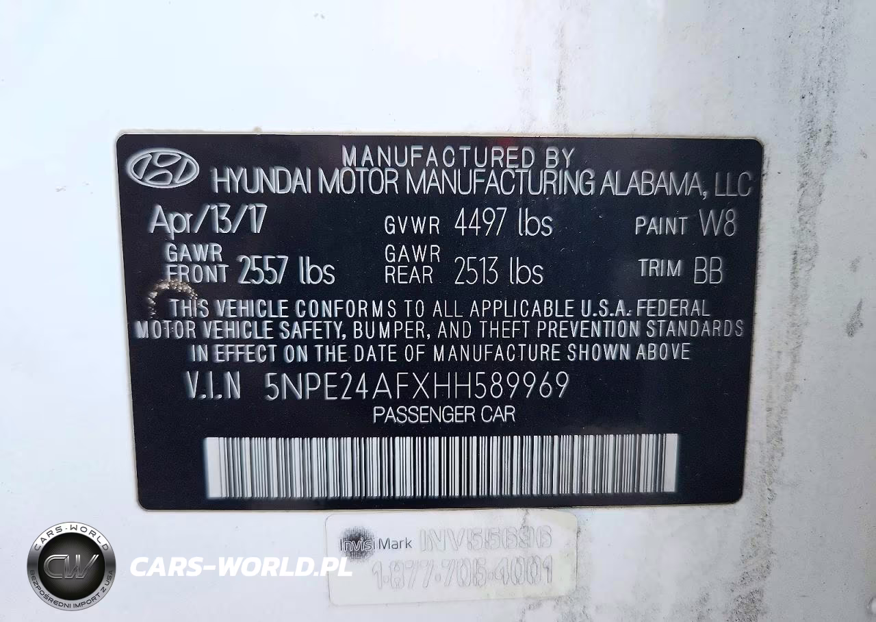 2017 Hyundai Sonata Se VIN:5NPE24AFXHH589969 - 13