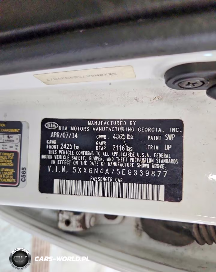 2014 Kia Optima Ex VIN:5XXGN4A75EG339877 - 12