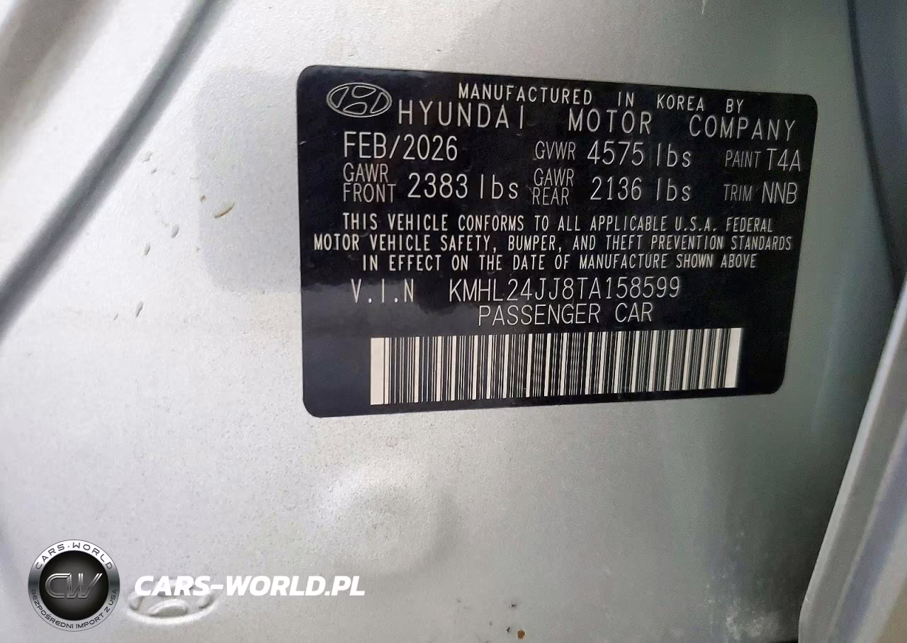 2026 Hyundai Sonata Hybrid Blue VIN:KMHL24JJ8TA158599 - 13