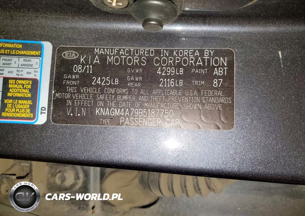 2011 Kia Optima Lx VIN:KNAGM4A79B5187750 - 13