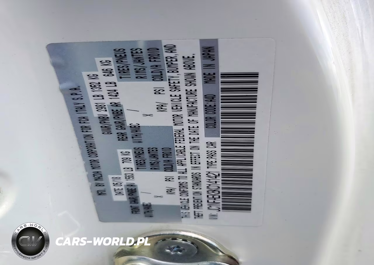 2019 Fiat 124 Spider Classica VIN:JC1NFAEK8K0141421 - 13