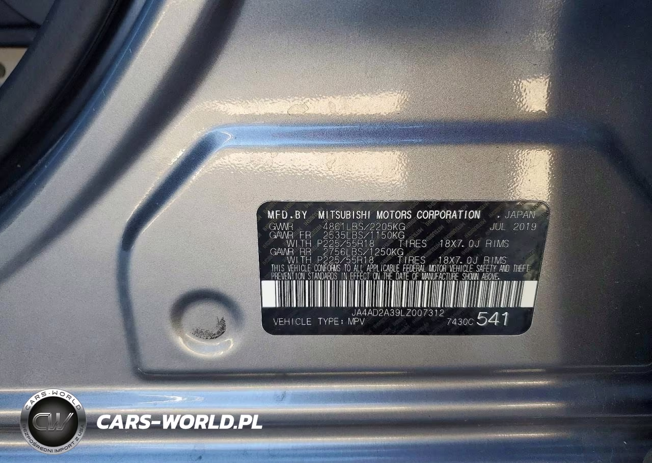2020 Mitsubishi Outlander Es VIN:JA4AD2A39LZ007312 - 14