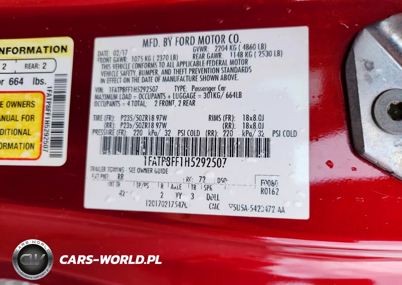 2017 Ford Mustang Gt VIN:1FATP8FF1H5292507 - 12