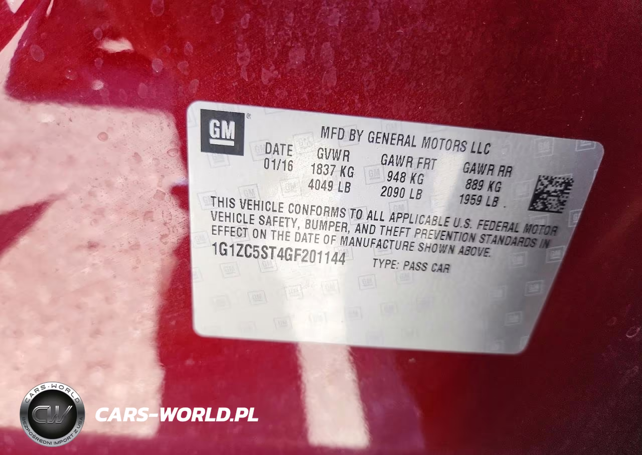 2016 Chevrolet Malibu Ls VIN:1G1ZC5ST4GF201144 - 12