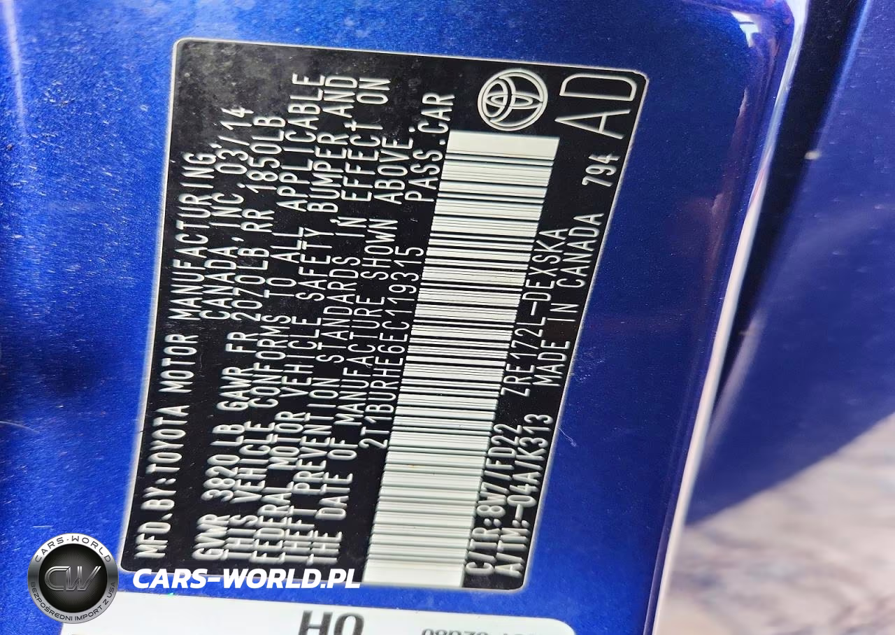 2014 Toyota Corolla S Plus VIN:2T1BURHE6EC119315 - 12